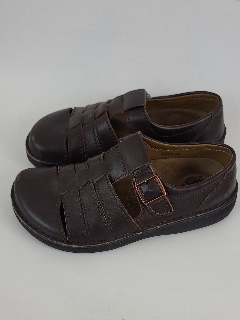 Birkenstock Footprints Madeira Brown Leather Fisherman Sandals Size EU 38